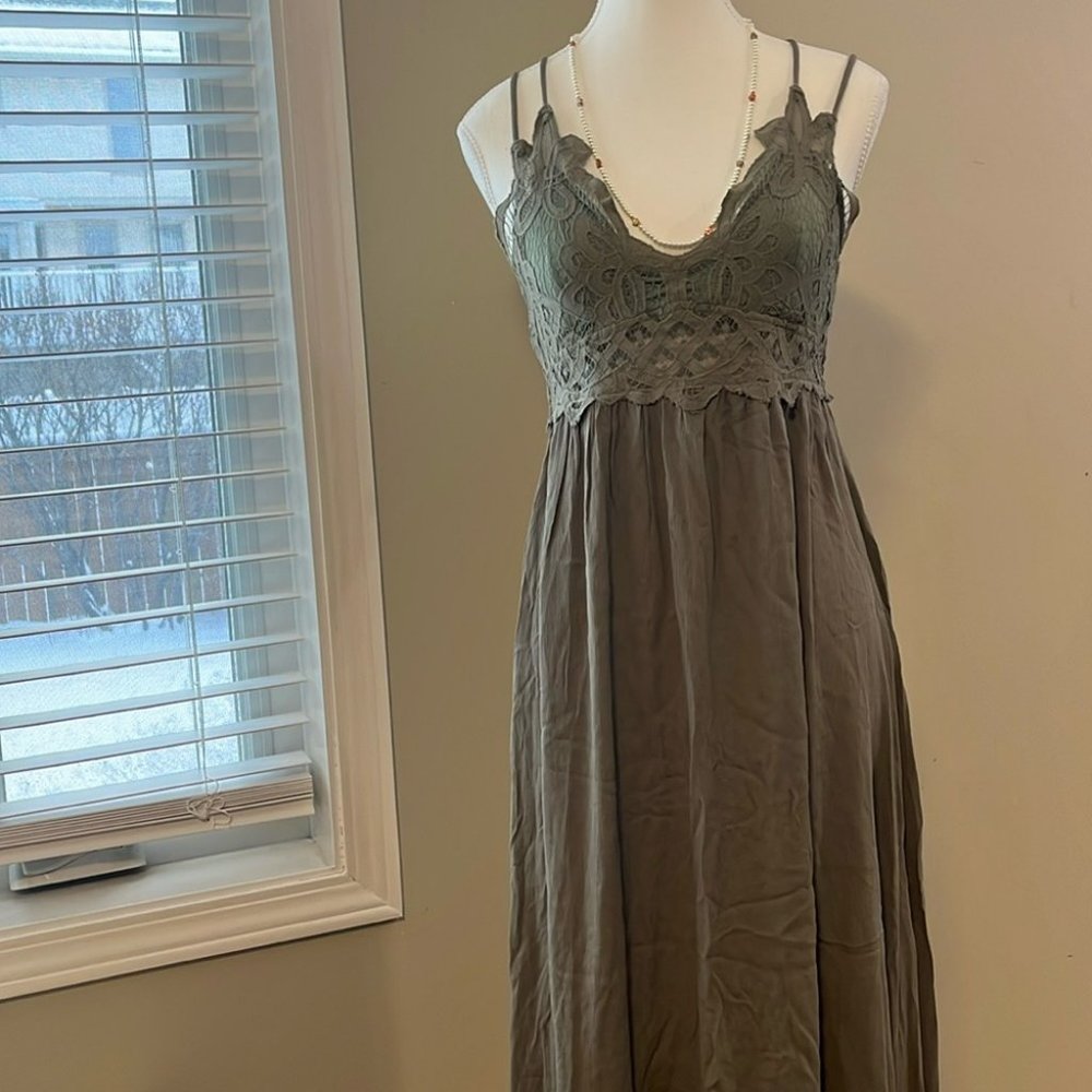 [M]La Miel Nashville Breeze Hi Low Long  Slip Maxi Dress - Picture 4 of 10